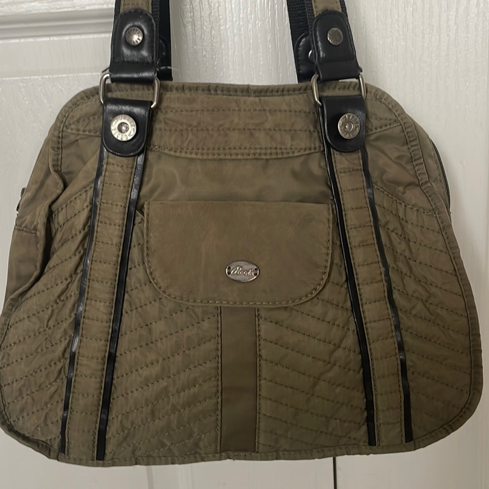 Roots Shoulder Tote khaki green Bag